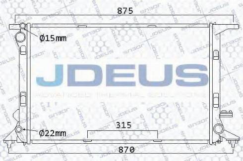 Jdeus 001M25 - Radiators, Motora dzesēšanas sistēma autodraugiem.lv