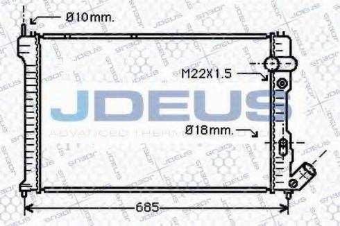 Jdeus 007E23 - Radiators, Motora dzesēšanas sistēma autodraugiem.lv