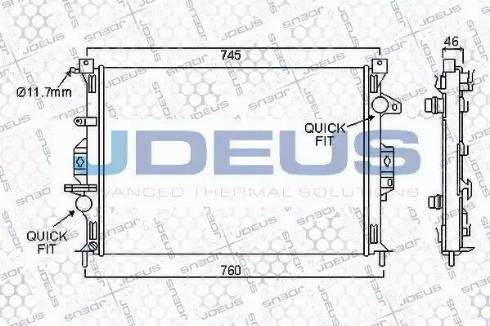 Jdeus 012M34 - Radiators, Motora dzesēšanas sistēma autodraugiem.lv