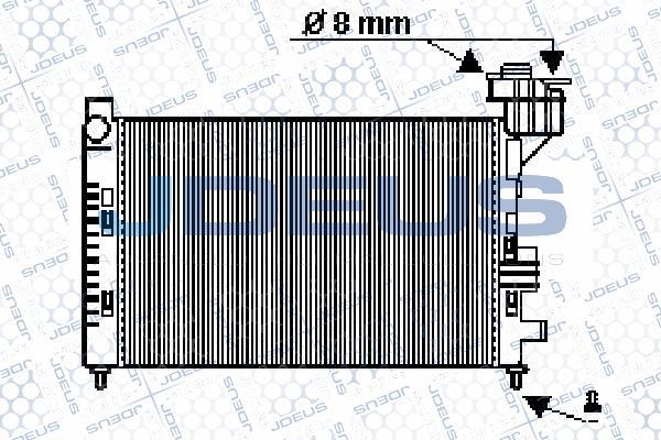 Jdeus 017M28 - Radiators, Motora dzesēšanas sistēma autodraugiem.lv