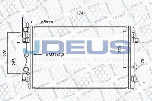 Jdeus 025M30 - Radiators, Motora dzesēšanas sistēma autodraugiem.lv