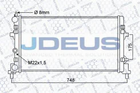 Jdeus 025M29 - Radiators, Motora dzesēšanas sistēma autodraugiem.lv