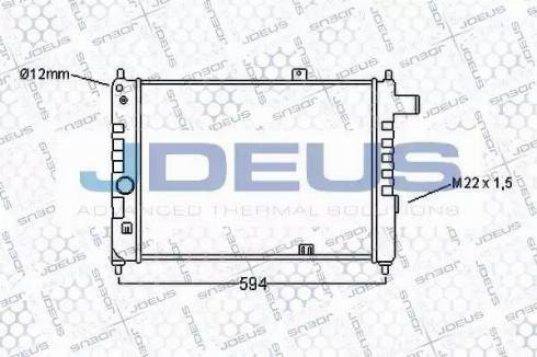 Jdeus 020M03 - Radiators, Motora dzesēšanas sistēma autodraugiem.lv