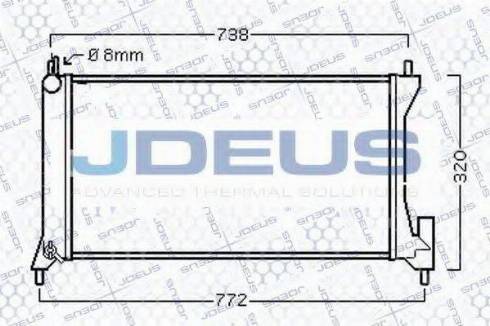 Jdeus 020M11 - Radiators, Motora dzesēšanas sistēma autodraugiem.lv