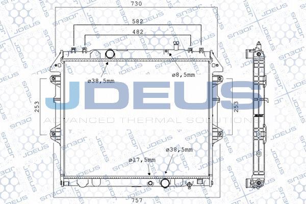 Jdeus 028M69 - Radiators, Motora dzesēšanas sistēma autodraugiem.lv