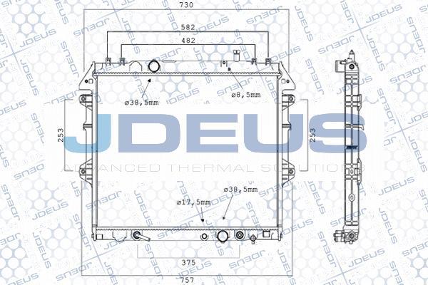 Jdeus 028M85 - Radiators, Motora dzesēšanas sistēma autodraugiem.lv