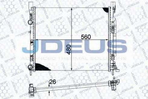 Jdeus 023M94 - Radiators, Motora dzesēšanas sistēma autodraugiem.lv