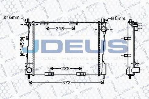 Jdeus 023M80 - Radiators, Motora dzesēšanas sistēma autodraugiem.lv
