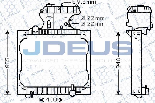 Jdeus 115M14 - Radiators, Motora dzesēšanas sistēma autodraugiem.lv
