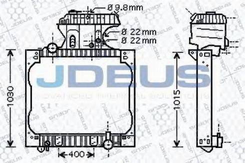 Jdeus 115M10 - Radiators, Motora dzesēšanas sistēma autodraugiem.lv