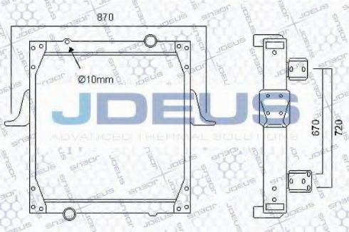 Jdeus 123M03 - Radiators, Motora dzesēšanas sistēma autodraugiem.lv