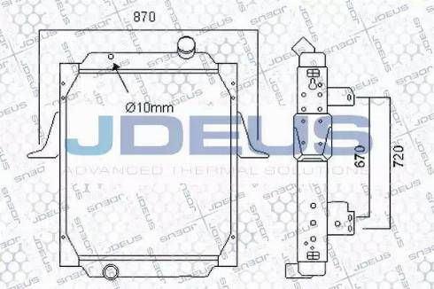 Jdeus 123M14 - Radiators, Motora dzesēšanas sistēma autodraugiem.lv