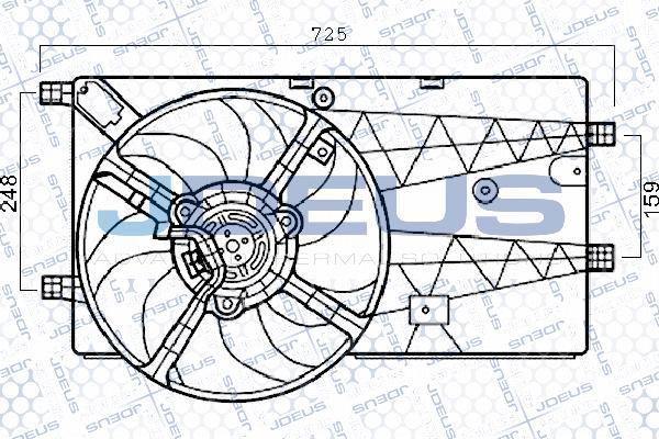 Jdeus EV111290 - Ventilators, Motora dzesēšanas sistēma autodraugiem.lv