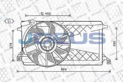 Jdeus EV121140 - Ventilators, Motora dzesēšanas sistēma autodraugiem.lv