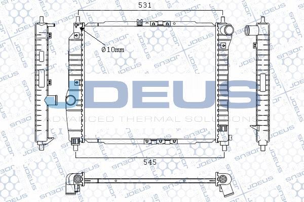 Jdeus M-0560100 - Radiators, Motora dzesēšanas sistēma autodraugiem.lv