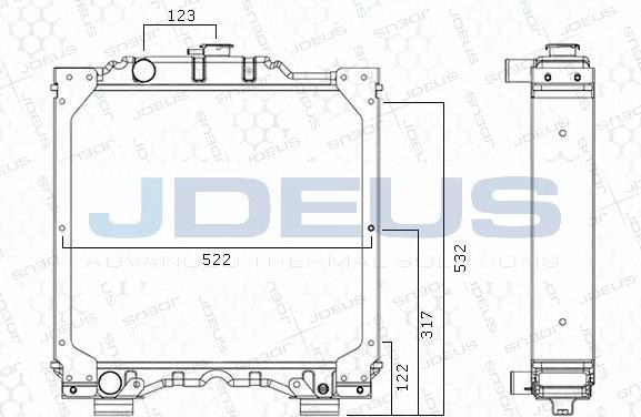 Jdeus M-0600120 - Radiators, Motora dzesēšanas sistēma autodraugiem.lv