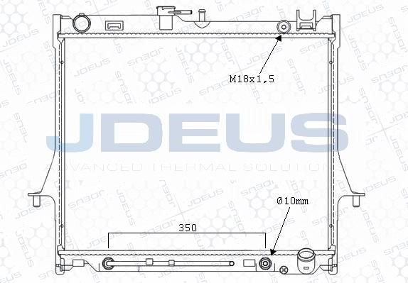 Jdeus M-0040060 - Radiators, Motora dzesēšanas sistēma autodraugiem.lv