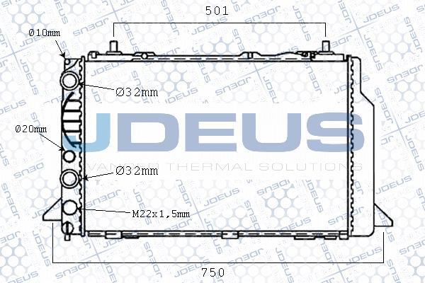 Jdeus M-0010690 - Radiators, Motora dzesēšanas sistēma autodraugiem.lv