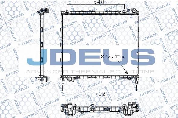 Jdeus M0020410 - Radiators, Motora dzesēšanas sistēma autodraugiem.lv