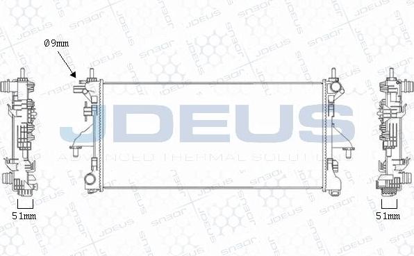 Jdeus M-0070240 - Radiators, Motora dzesēšanas sistēma autodraugiem.lv