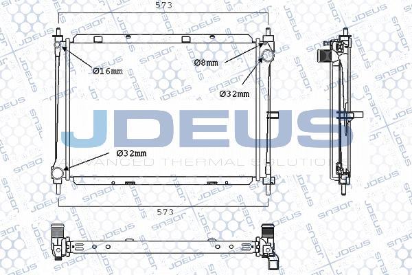 Jdeus M-0190420 - Radiators, Motora dzesēšanas sistēma autodraugiem.lv