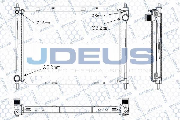 Jdeus M-0190860 - Radiators, Motora dzesēšanas sistēma autodraugiem.lv