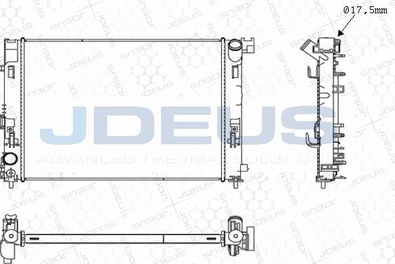 Jdeus M-0190880 - Radiators, Motora dzesēšanas sistēma autodraugiem.lv