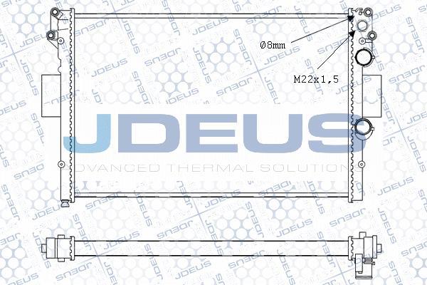 Jdeus M-0140011 - Radiators, Motora dzesēšanas sistēma autodraugiem.lv