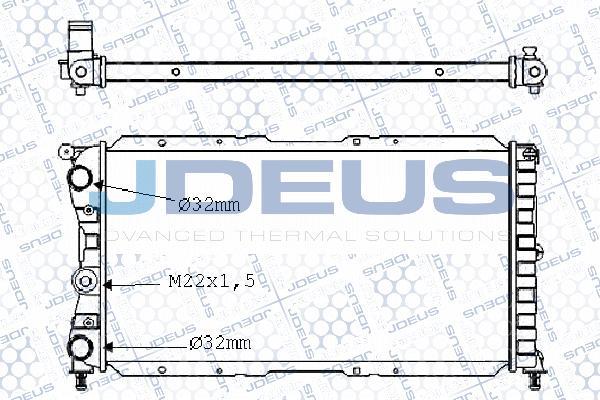 Jdeus M-0110120 - Radiators, Motora dzesēšanas sistēma autodraugiem.lv