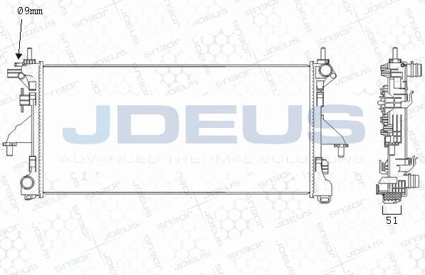 Jdeus M-0111210 - Radiators, Motora dzesēšanas sistēma autodraugiem.lv