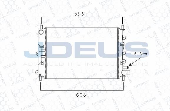 Jdeus M-0120561 - Radiators, Motora dzesēšanas sistēma autodraugiem.lv