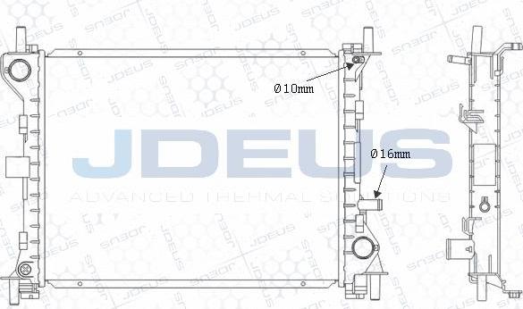 Jdeus M-0121040 - Radiators, Motora dzesēšanas sistēma autodraugiem.lv