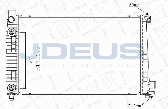 Jdeus M-0170900 - Radiators, Motora dzesēšanas sistēma autodraugiem.lv