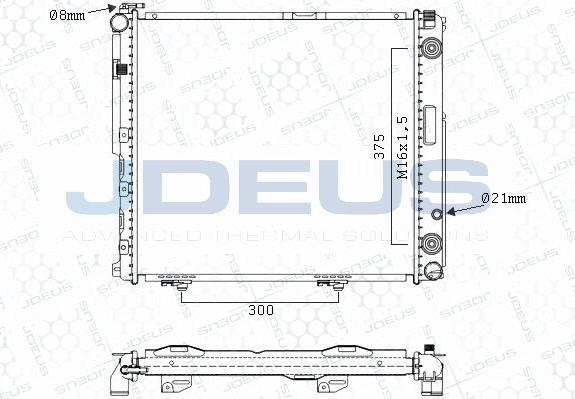 Jdeus M-0170460 - Radiators, Motora dzesēšanas sistēma autodraugiem.lv