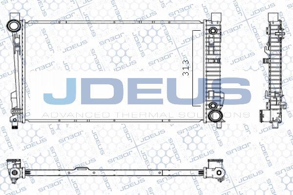 Jdeus M-0170550 - Radiators, Motora dzesēšanas sistēma autodraugiem.lv