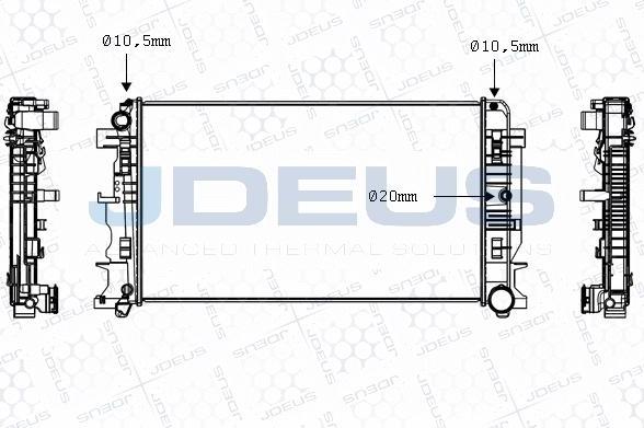 Jdeus M-0170830 - Radiators, Motora dzesēšanas sistēma autodraugiem.lv