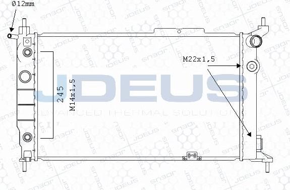 Jdeus M-0200641 - Radiators, Motora dzesēšanas sistēma autodraugiem.lv