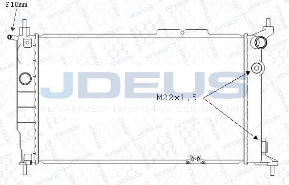 Jdeus M-0200611 - Radiators, Motora dzesēšanas sistēma autodraugiem.lv