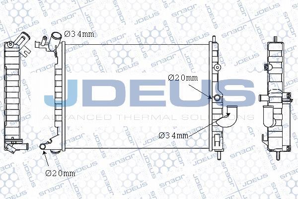 Jdeus M-020033A - Radiators, Motora dzesēšanas sistēma autodraugiem.lv