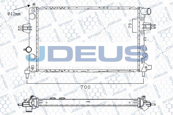 Jdeus M-0200780 - Radiators, Motora dzesēšanas sistēma autodraugiem.lv