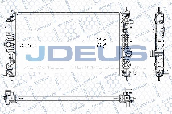 Jdeus M-0201190 - Radiators, Motora dzesēšanas sistēma autodraugiem.lv