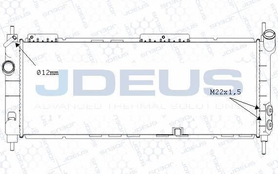 Jdeus M-0201380 - Radiators, Motora dzesēšanas sistēma autodraugiem.lv