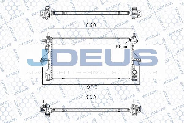 Jdeus M-0210600 - Radiators, Motora dzesēšanas sistēma autodraugiem.lv