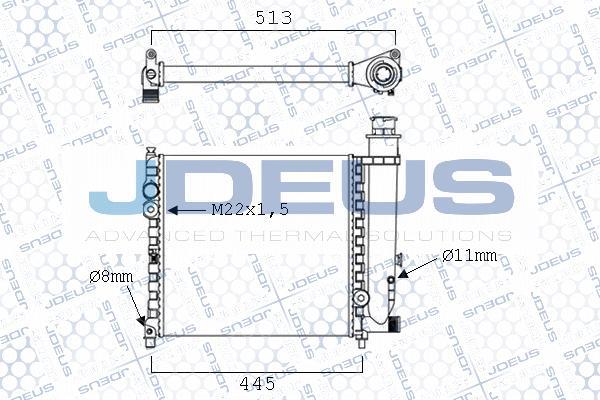 Jdeus M-0210010 - Radiators, Motora dzesēšanas sistēma autodraugiem.lv