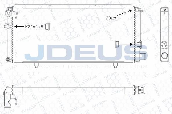 Jdeus M-0210021 - Radiators, Motora dzesēšanas sistēma autodraugiem.lv