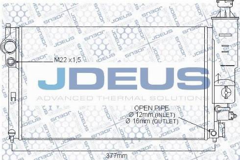 Jdeus M-0210190 - Radiators, Motora dzesēšanas sistēma autodraugiem.lv