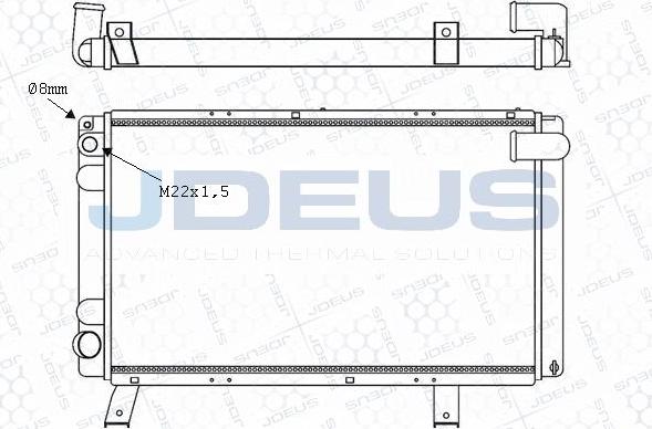 Jdeus M-0210180 - Radiators, Motora dzesēšanas sistēma autodraugiem.lv