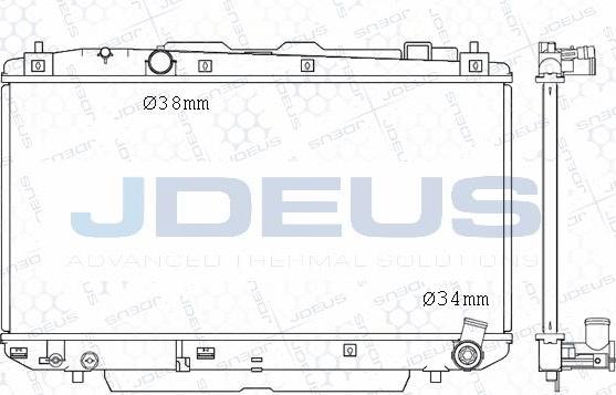 Jdeus M-0280410 - Radiators, Motora dzesēšanas sistēma autodraugiem.lv