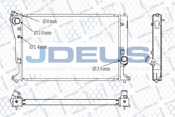 Jdeus M-0280110 - Radiators, Motora dzesēšanas sistēma autodraugiem.lv