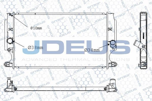 Jdeus M-0280170 - Radiators, Motora dzesēšanas sistēma autodraugiem.lv
